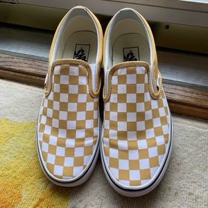 yellow checkered vans